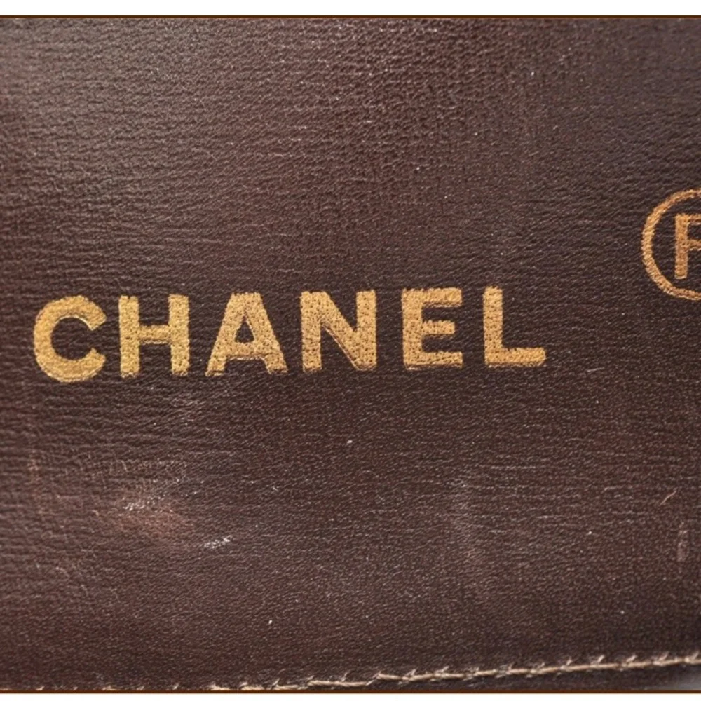 Authentic CHANEL lambskin flat CC mini tote brown and black - Picture 7 of 12